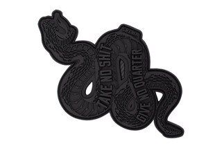 Viktos Quarter Snake Moralpha Patch features a snake with the words take no shit, give no quarter on pvc with velcro rear